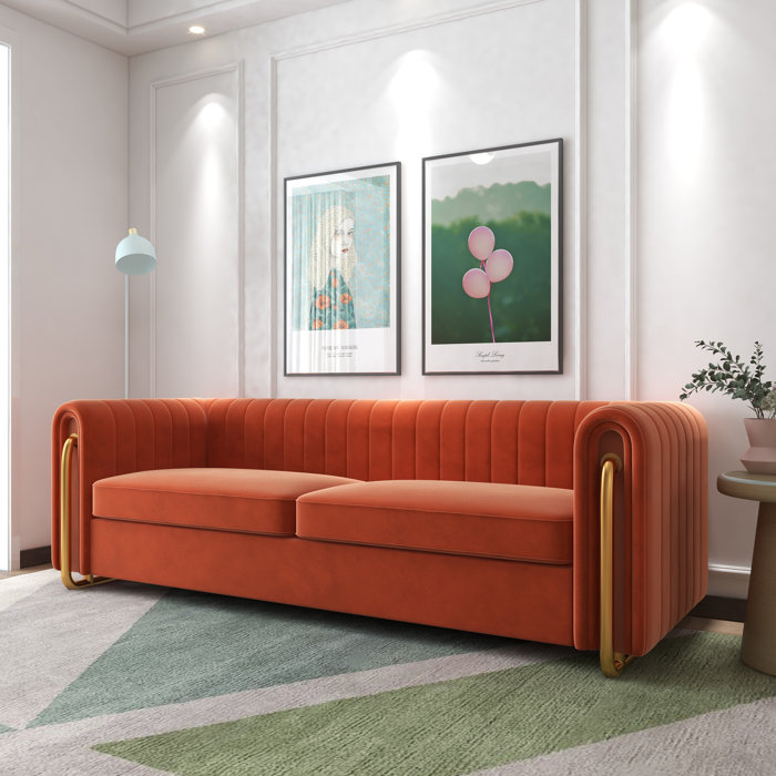 Everly Quinn 84.25'' Upholstered Sofa & Reviews Wayfair